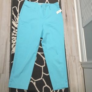 Talbots curvy capris in turquoise